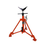 powerweld medium height pipe stand with orange base and v head