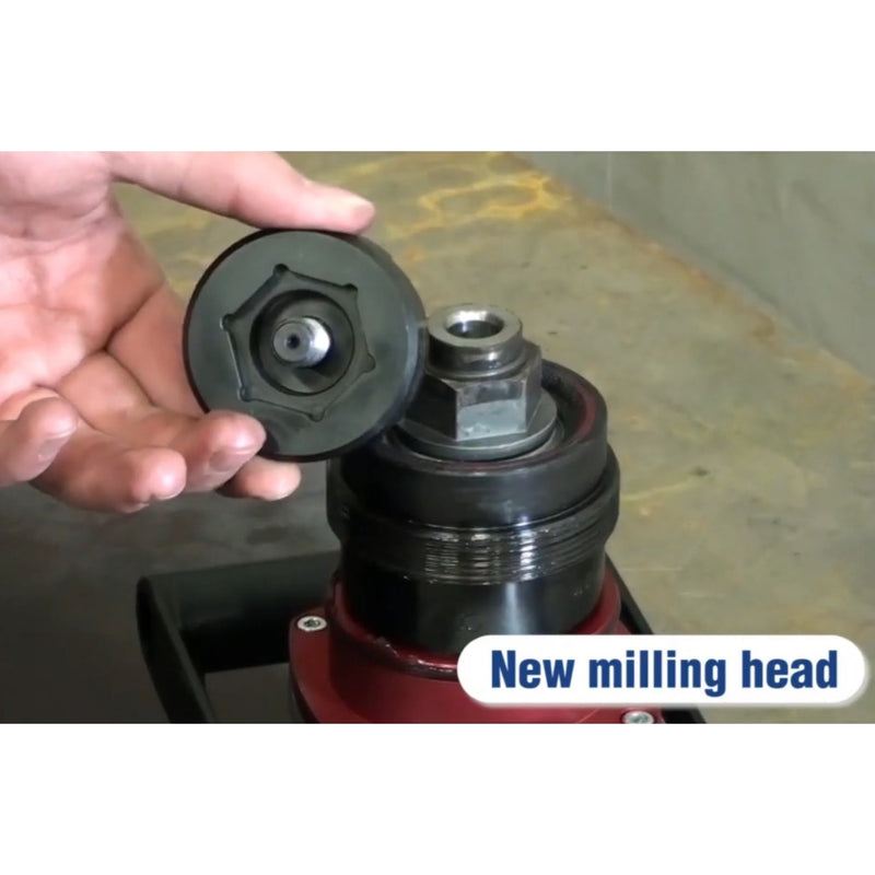 back side of milling head for steelmax bm18 portable beveling machine