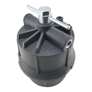 view of inline plasma air filter showing inlet and outlet connections