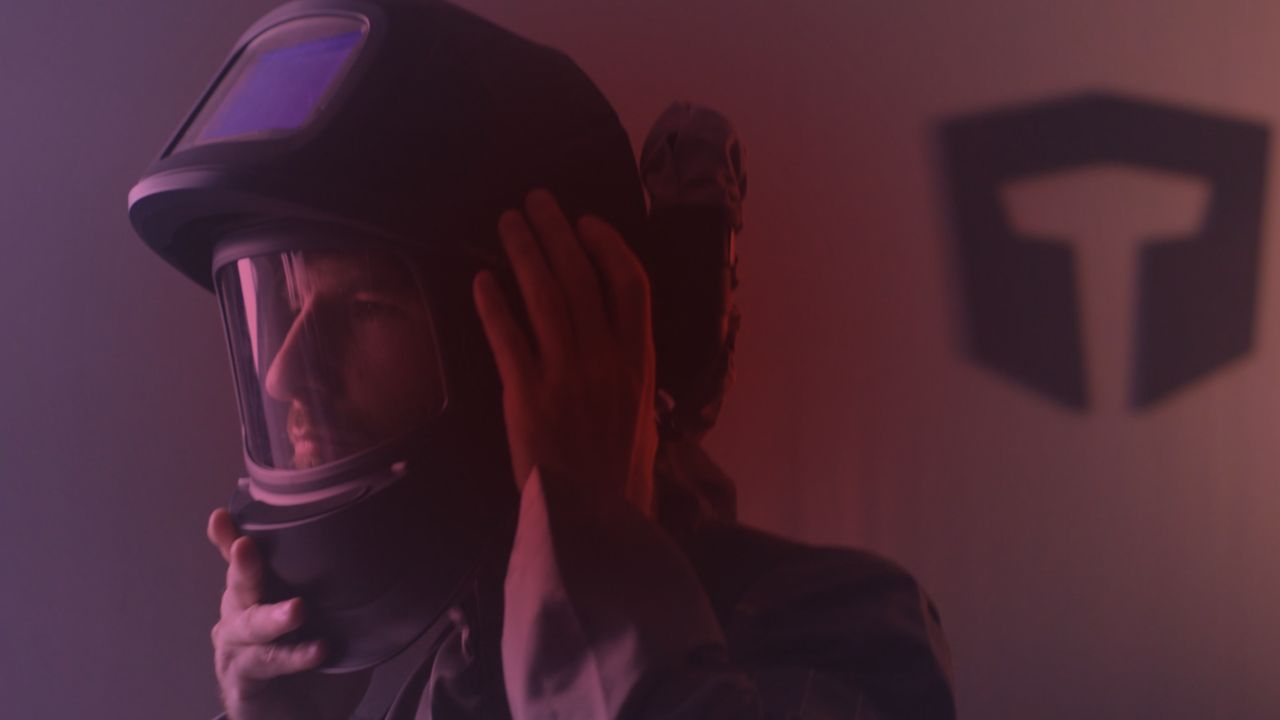 TECMEN welding helmet PAPR 