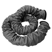 scrunched up grey fabric breathing hose cover for Tecmen PAPR system