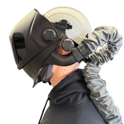tecmen papr welding helmet with hard hat and breathing hose