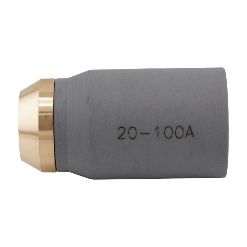 side view of Intellicut thermal dynamics 9-8237 retaining cap showing amperage range 20-100A