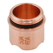 bottom view of intellicut thermal dynamics 9-8235 drag shield showing threads and o ring