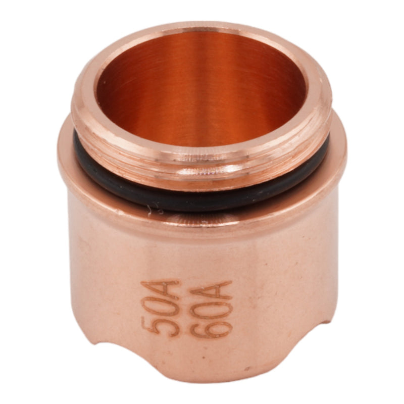 bottom view of intellicut thermal dynamics 9-8235 drag shield showing threads and o ring