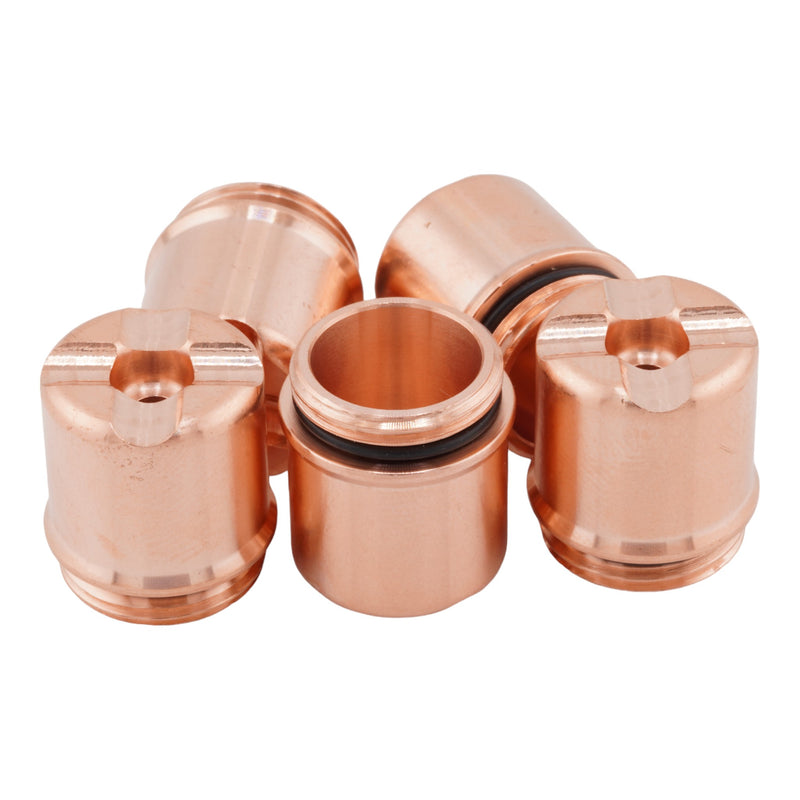 grouping of 5 intellicut thermal dynamics hand cutting shields showing front