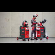 Man with Fronius welders TransSteel 5000