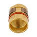 Front view of brass construction tregaskiss 402-3 nozzle retainer