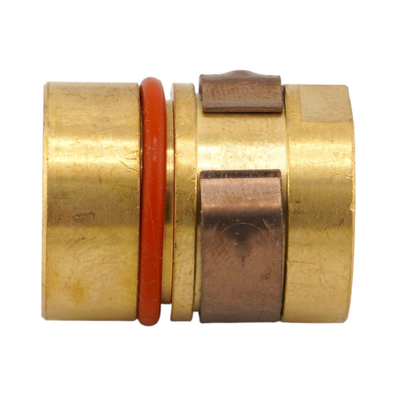 Side view of brass construction tregaskiss 402-3 nozzle retainer
