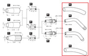 parts diagram of tweco #1 mig gun with conductor tube goose necks highlighted