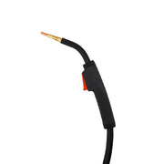 lincoln powermig welding gun with nozzle removed to show contact tip