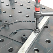 View of Angle Alignment Template for 16mm Welding Tables in use