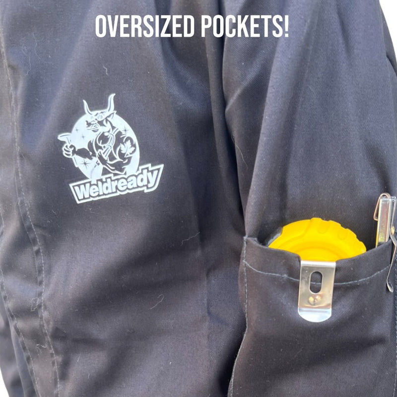 Weldready Black Flame Retardant FR Welding Jacket