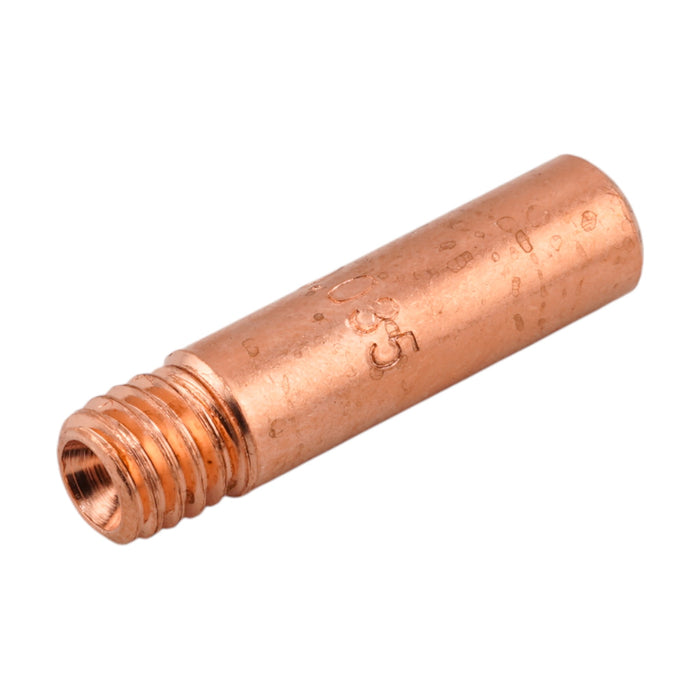 Isometric view of Weldready copper contact tip 11-35 