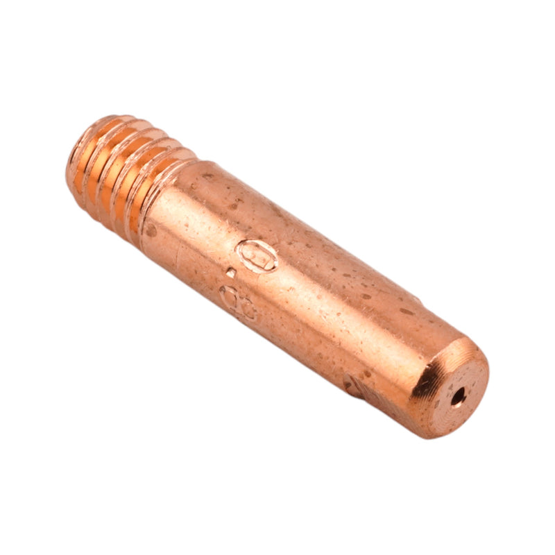 Isometric view of Binzel Style M6 Contact Tip E-CU 140.0059