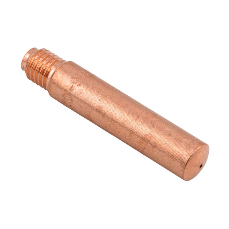 Isometric view of Tweco style CuCrZr 14-series contact tip 14H-23Z