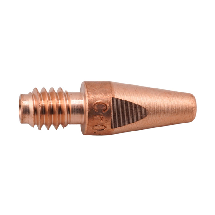 Side view of Fronius style M8 42,0001,6465,10Z CuCrZr contact tip for steel