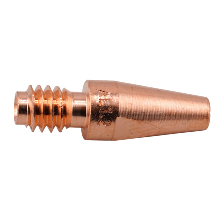 Side view of Fronius style M8 copper Contact Tip for Aluminum 42,0001,4751,10