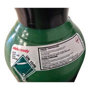 Close up of Label on Weldready 125 Cubic Foot Cylinder Filled with 100% Argon
