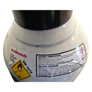 Label view of 125 Cubic Foot Cylinder Filled with Compressed Oxygen