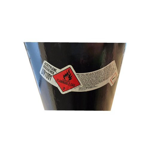 Label view of Weldready 145 Cubic Foot Cylinder Filled with Acetylene