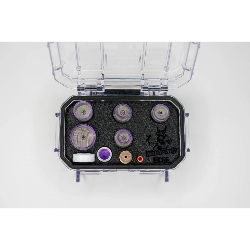 top down view of weldready edge cup case showing laminar flow diffusers