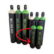 Weldready gas cylinders for sale in London, Ontario in sizes 80 cu/ft, 125 cu/ft and 250 cu/ft