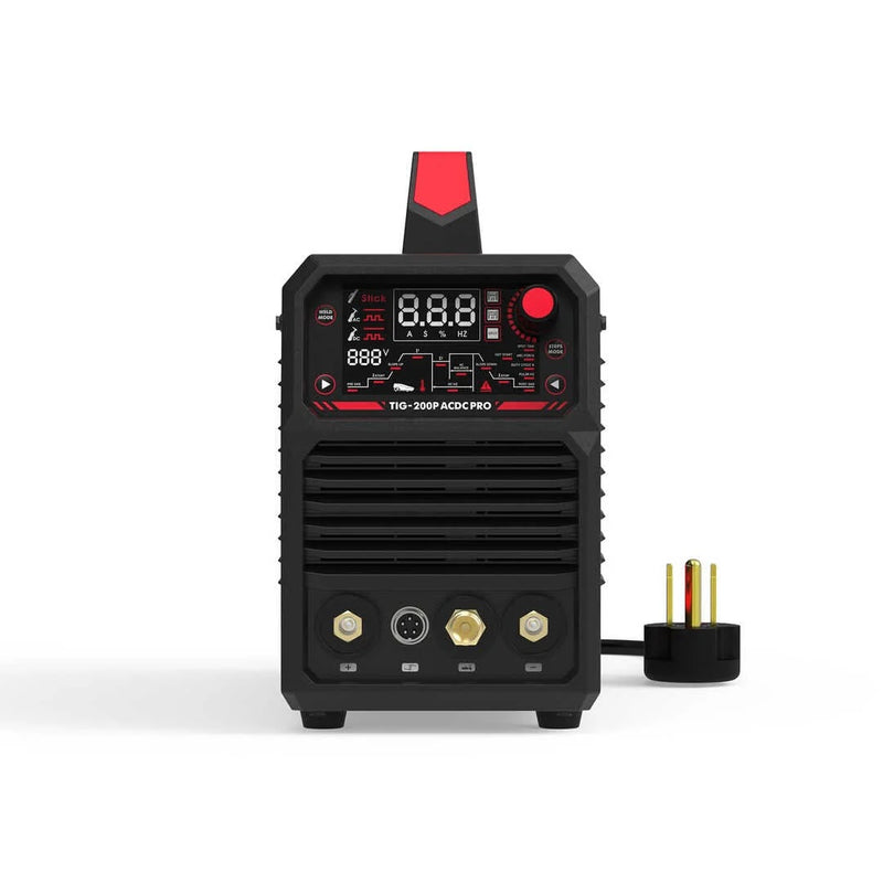 Connections view of the YesWelder TIG-200P ACDC PRO TIG welder