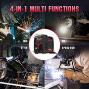 Graphic showcasing the 4-in-1 functionality of the YesWelder YWM-200 welder