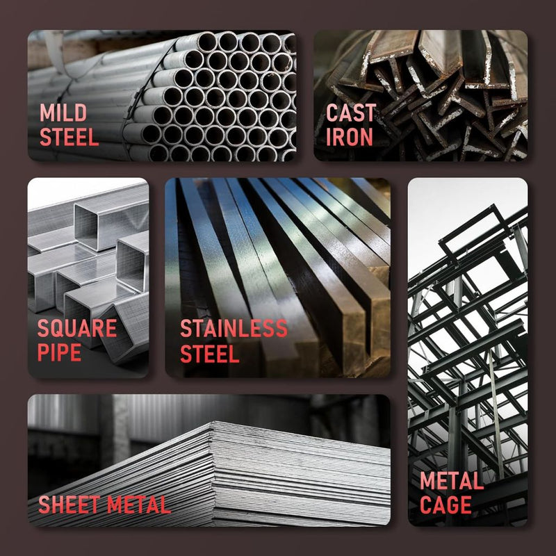 graphic showing different materials you can weld with yeswelder