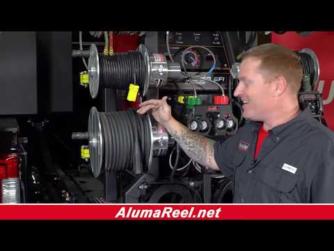 video demonstrating how alumareel welding cable lead reels work