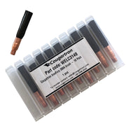 10 pack of weld cleaning brushes for cougartron fury weld cleaner. One brush outside package 