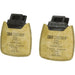 3M Secure click yellow respirator filter showing 3M D3076HF NIOSH P95