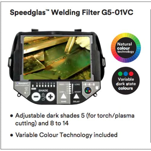3M Speedglas PAPR Welding Helmet G5-01 VC Flip-Up with 3M Adflo