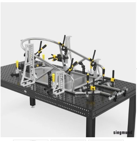 500 GK Left Stop and Clamping Square (Aluminum/Titanium) - Weldready