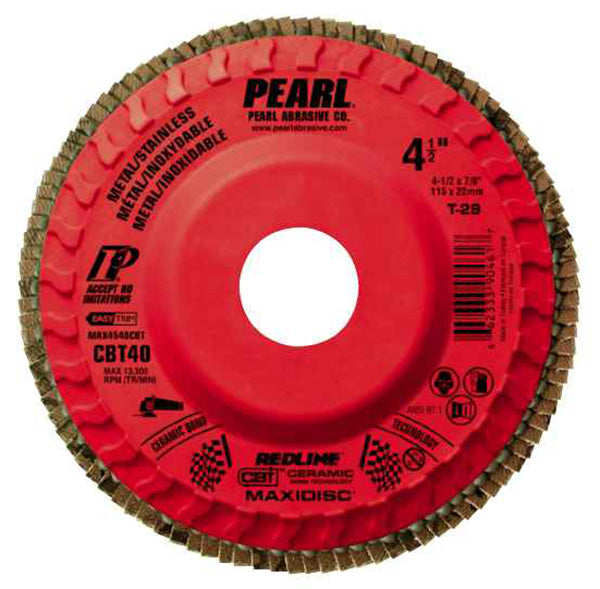 Pearl Redline CBT Maxidisc Trimmable Flap Wheel for Stainless