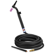 CK Worldwide 9 Flex Head TIG Torch with gas valve and 25 foot rubber power cable