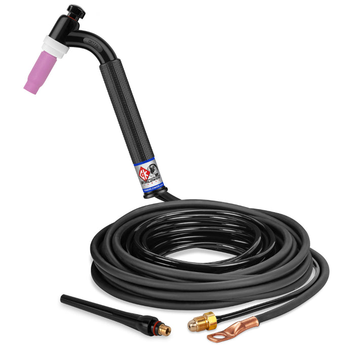 CK Worldwide 17 Flex Head TIG Torch with 25 foot 2 piece rubber  power cable
