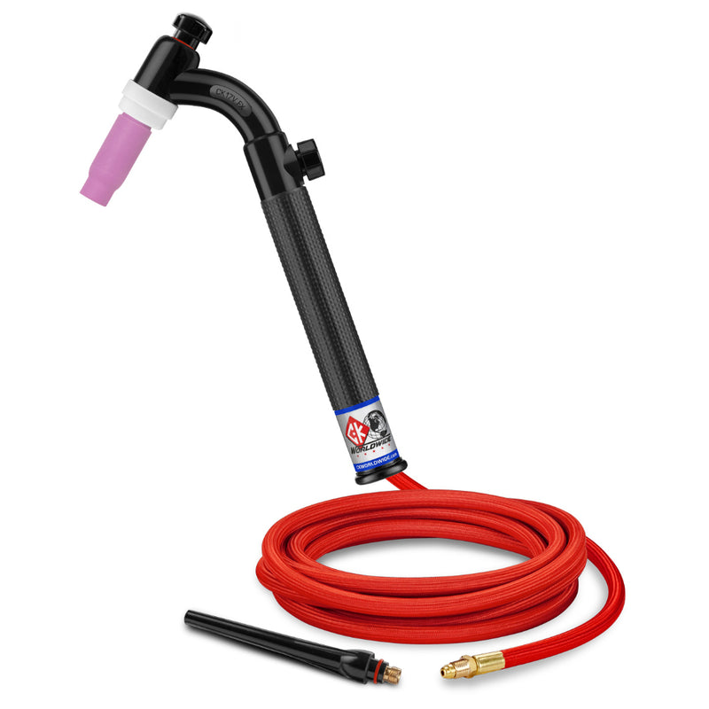 CK Worldwide 17 Flex Head TIG torch gas valve and 12.5 foot superflex  power cable