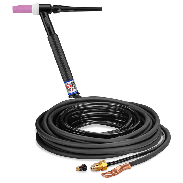 CK Worldwide Trim-Line 26 TIG Torch with 25 foot 2 piece rubber power cable