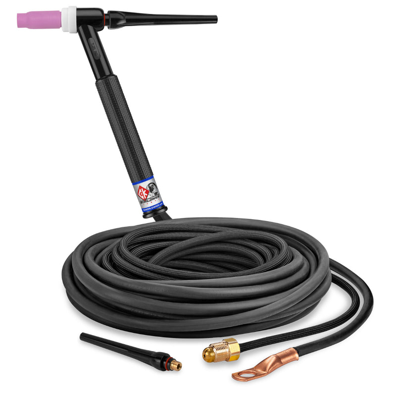CK Worldwide Trim-Line 26 TIG Torch with 25 foot 2 piece superflex power cable