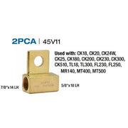 diagram of 2PCA tig torch connector with thread patterns listed