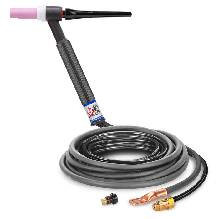 CK Worldwide Conctractor Special CKC150 TIG Torch with 12.5 foot 2 piece rubber power cable