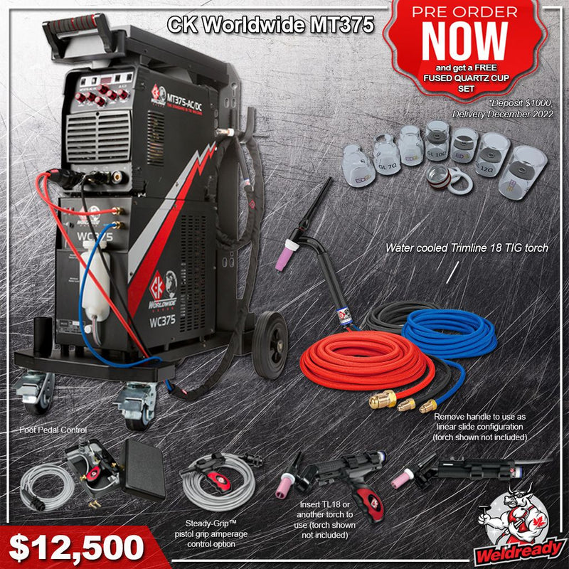 CK Worldwide MT375 Poste à souder TIG refroidi à l'eau AC/DC