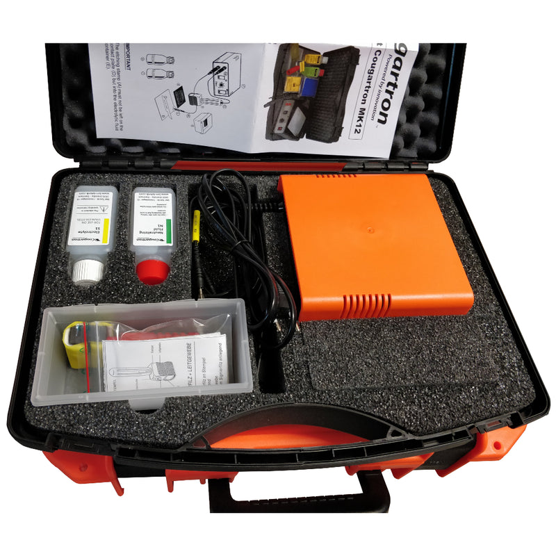 cougartron metal etching kit inside case