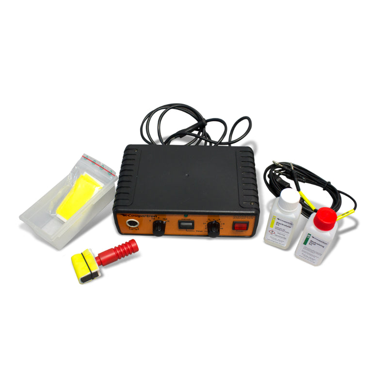 cougartron metal etching machine kit with tools and solution