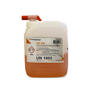 Tap installed on 1.3 Gal Cougartron weld cleaning and polishing solution container