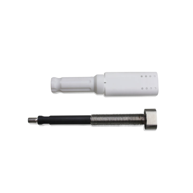 Disassembled dual brush for Cougartron FURY weld cleaning and polishing machine