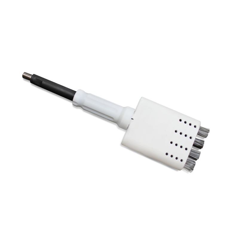 Assembled quad brush set for CougarTron FURY weld cleaning and polishing brush