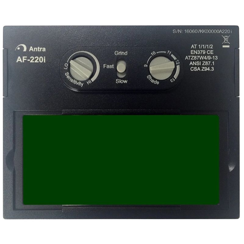 Crossfire AF-220i Cheap Auto Darkening welding helmet control panel